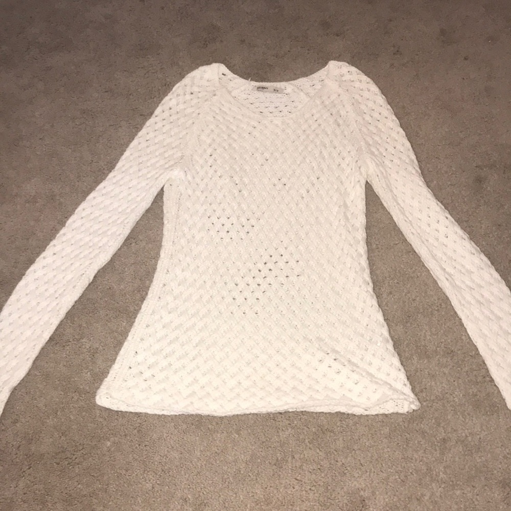 Old Navy Small White Knit Sweater